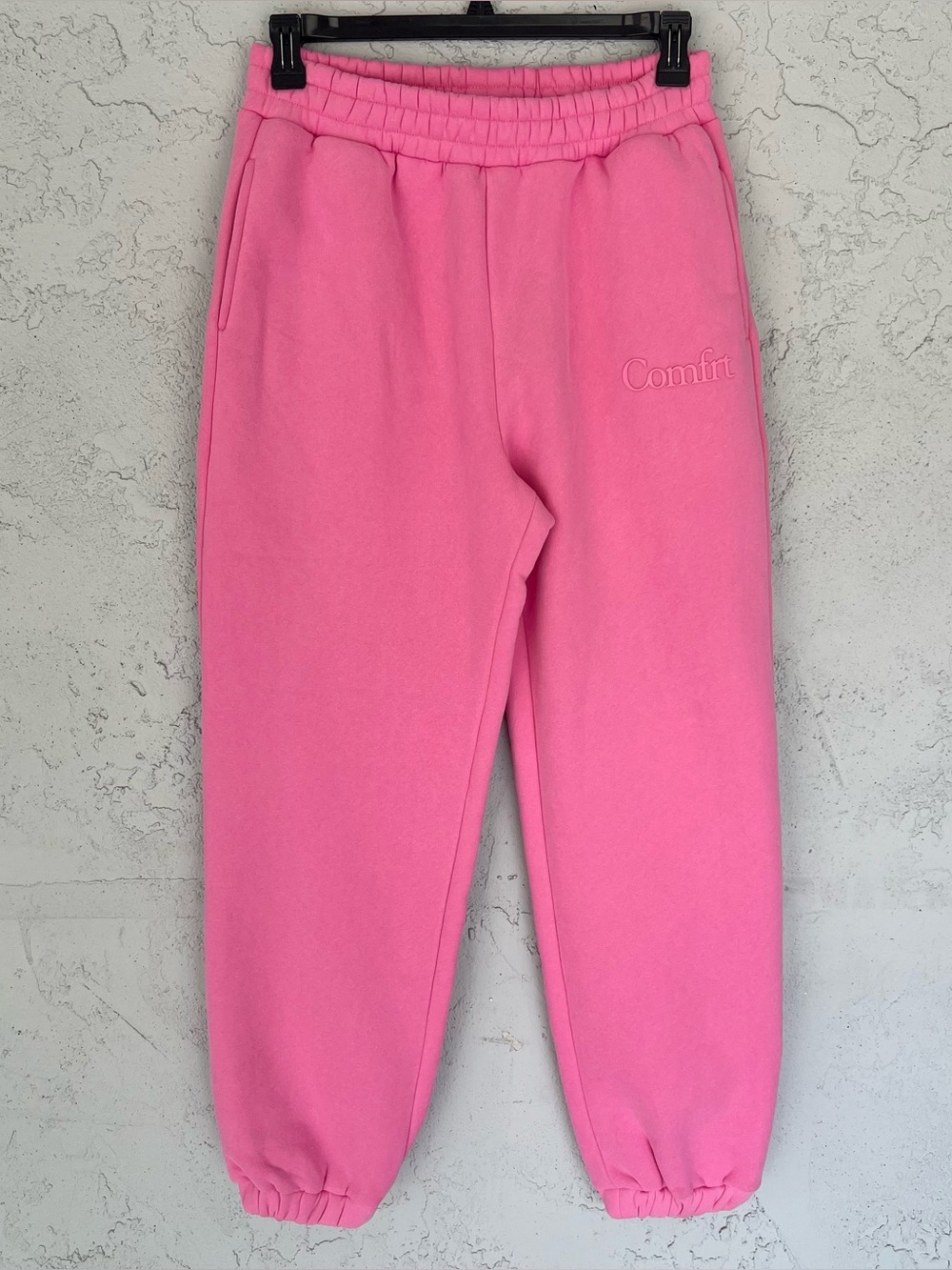 Comfrt Minimalist Sweatpants Sorbet Pink Joggers Cozy Lounge Athleisure Large